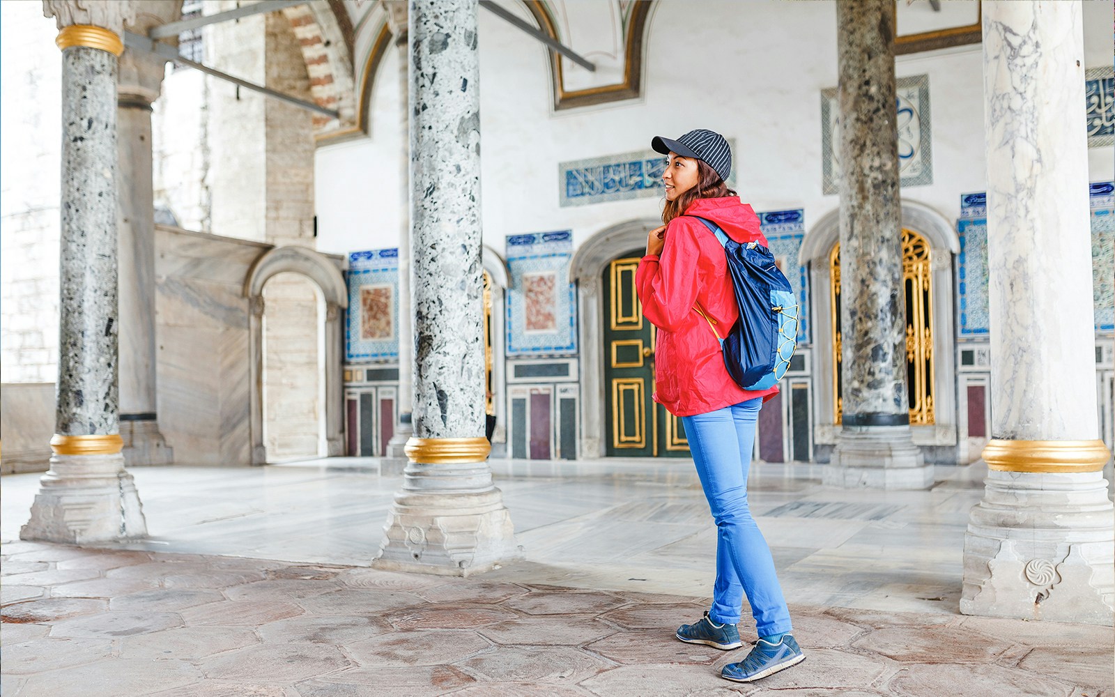 Una turista al Palazzo Topkapi