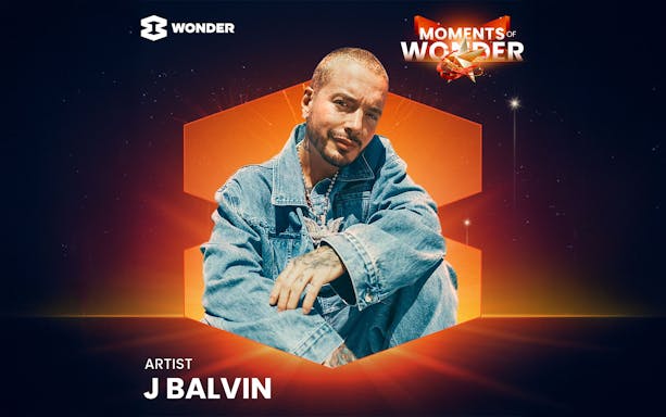 Poster of J Balvin for 8Wonder Moments of Wonder event.