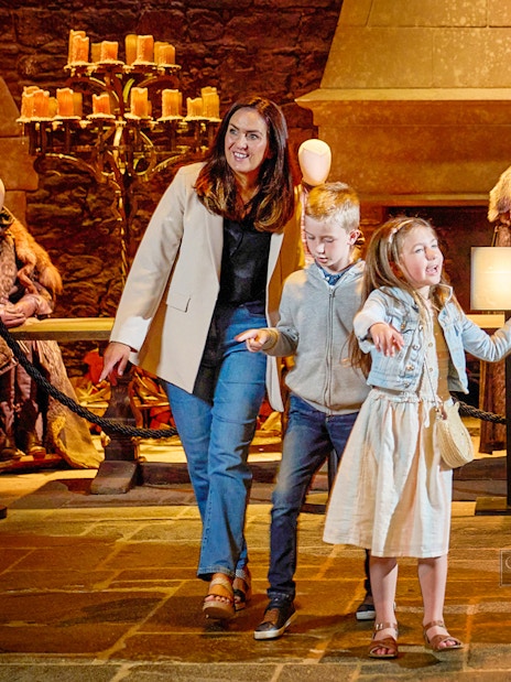 Tourists exploring Game of Thrones Studio Tour in Belfast.