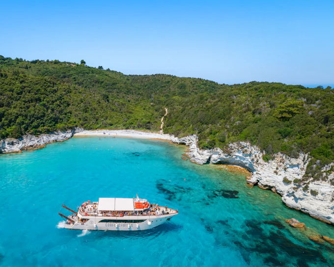 From Corfu: Full-Day Cruise to Paxos, Antipaxos & Blue Caves with Audio Guide