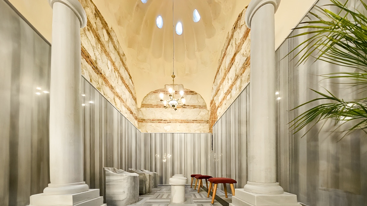 Gedikpasa Historical Hammam interior showcasing traditional Turkish bath elements in Istanbul.