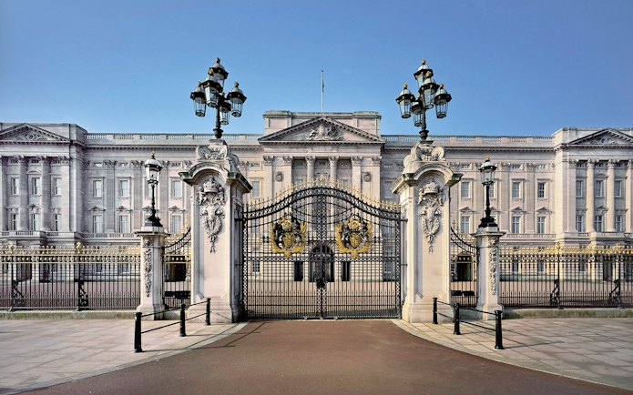 Buckingham Palace gates in London, part of Changing of the Guards tour.