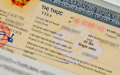 Vietnam single-entry visa document for tourists, Nha Trang travel.