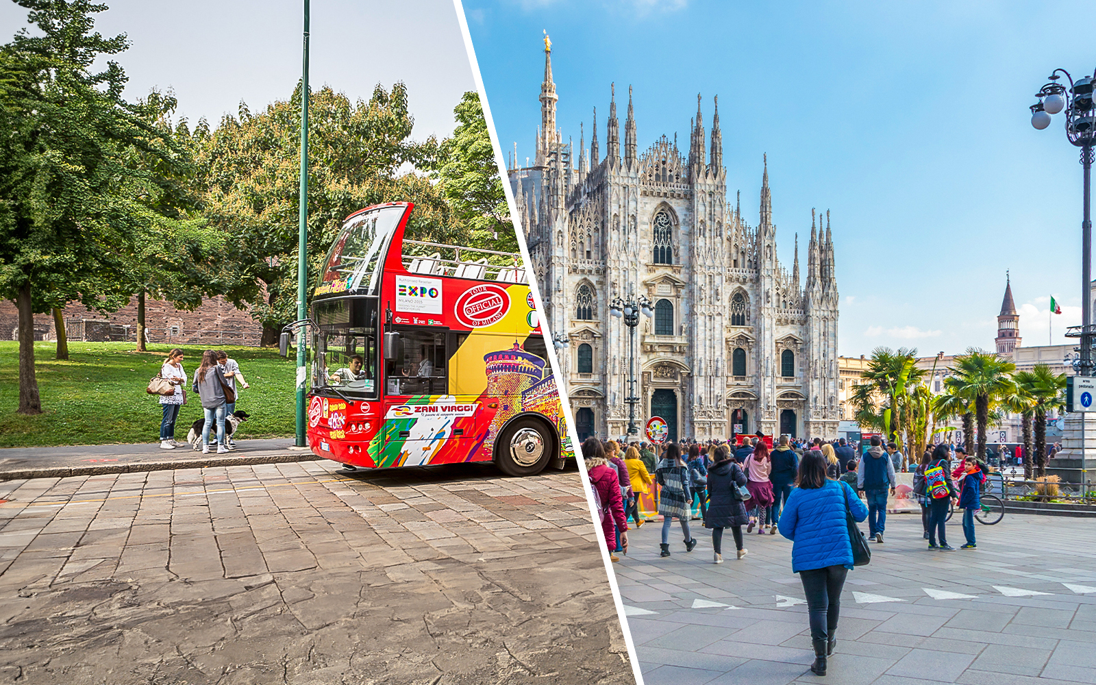 Combo (Save 10%): Milan Hop-On Hop-Off Bus Tour + Milan Duomo Tickets