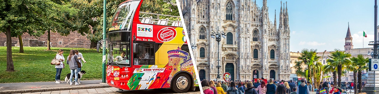 Biglietti combinati | Tour in autobus Hop-on Hop-off di Milano + Duomo di Milano