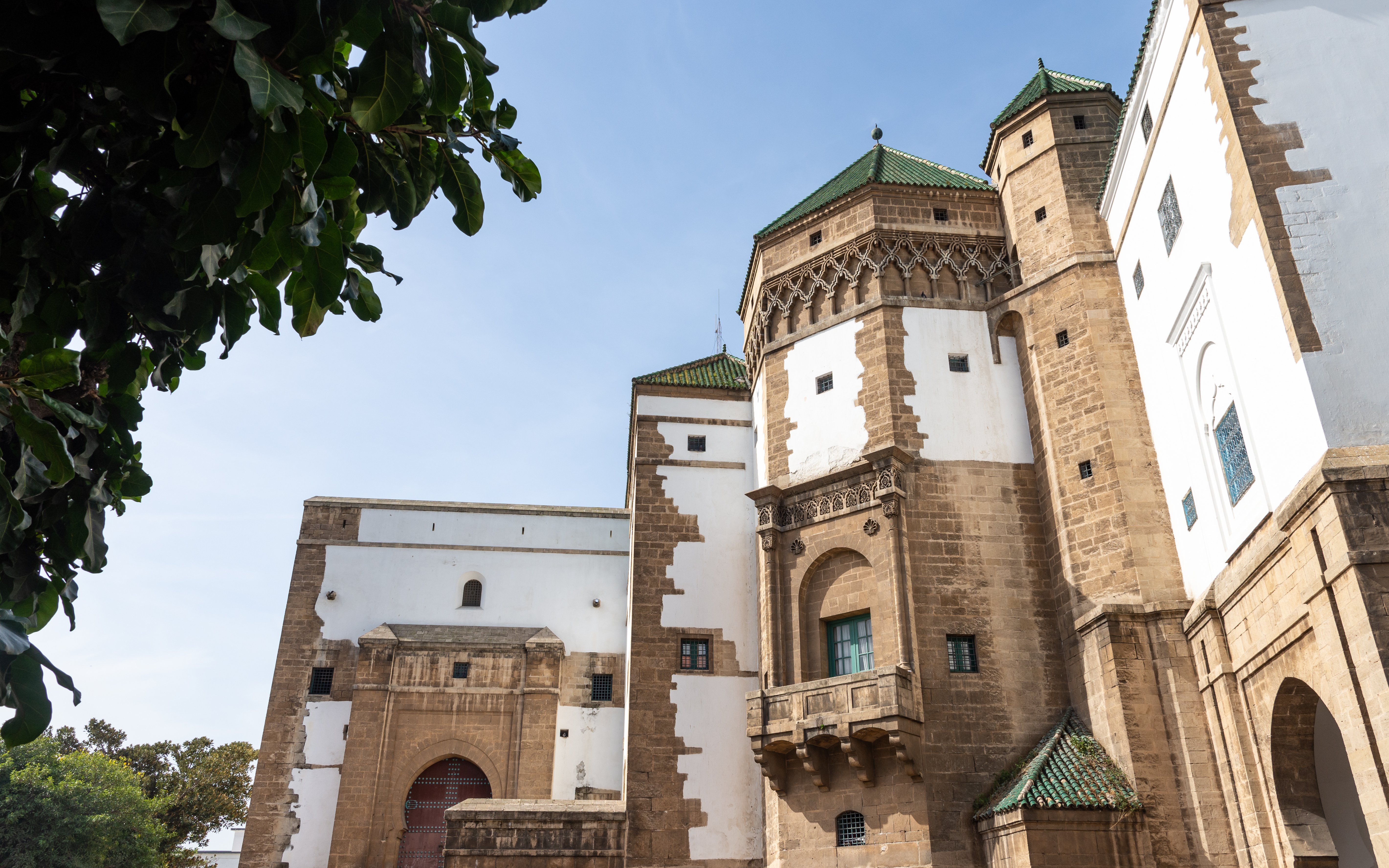 Historic architecture in Habbous district, Casablanca, Morocco.