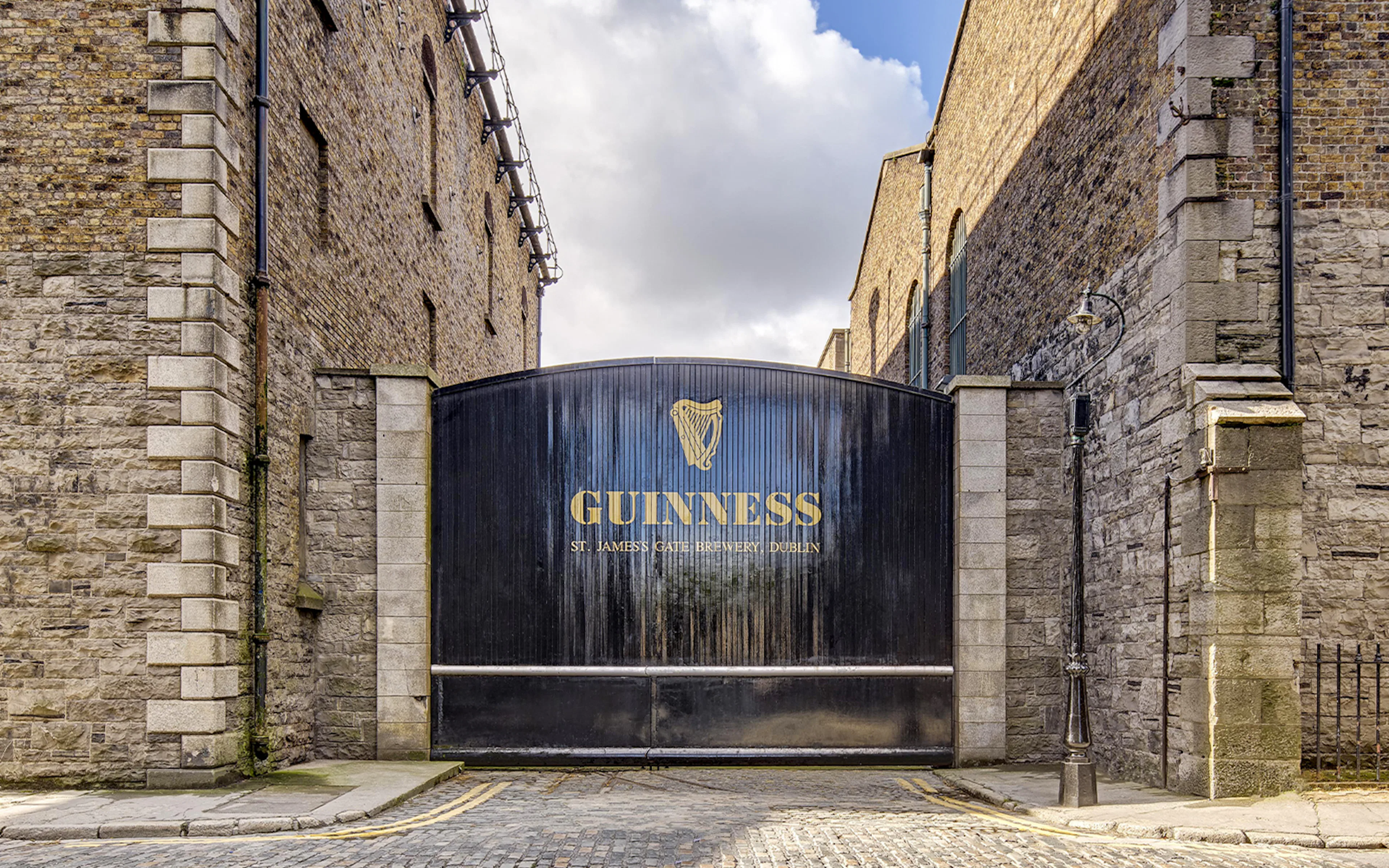 Guinness Storehouse gate at St. James's Gate Brewery, Dublin.