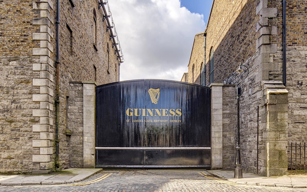 Guinness Storehouse gate at St. James's Gate Brewery, Dublin.