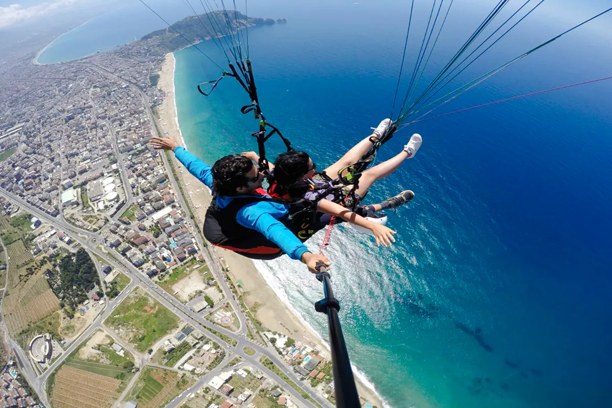 saindo de antália: experiência de parapente em alanya com pouso na praia de cleópatra-1