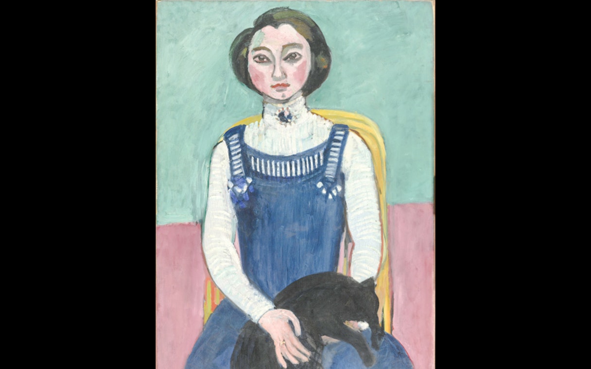 Portrait of a woman with a cat, Museum of Modern Art, Paris, France.