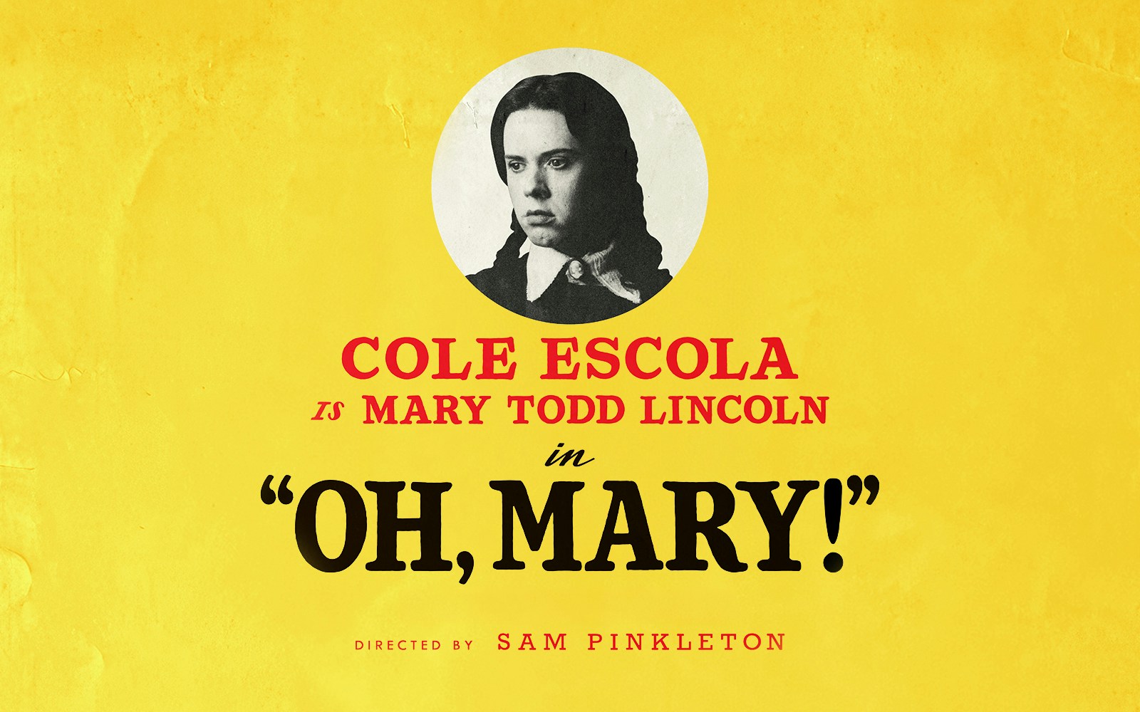 Cole Escola as Mary Todd Lincoln in "Oh, Mary!" directed by Sam Pinkleton.