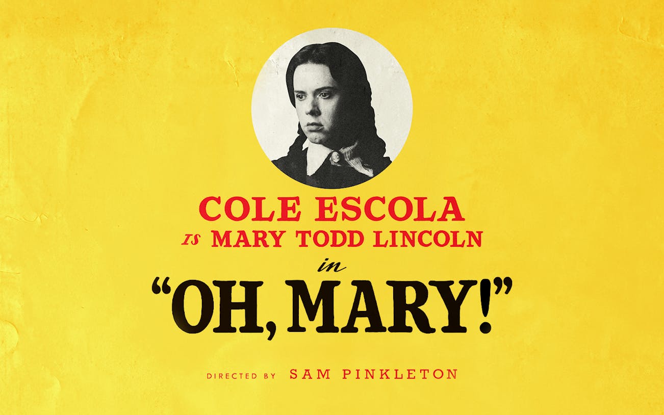 Cole Escola as Mary Todd Lincoln in "Oh, Mary!" directed by Sam Pinkleton.
