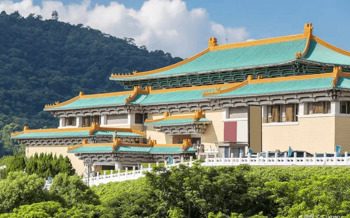 National Palace Museum in Taipei with traditional Chinese architecture.