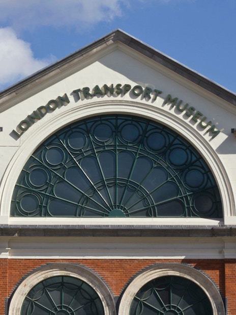 Facade of the London Transport Museum in Covent Garden, London.