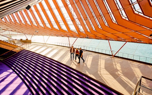Guided tour group in the Northern Foyer of Sydney Opera House.