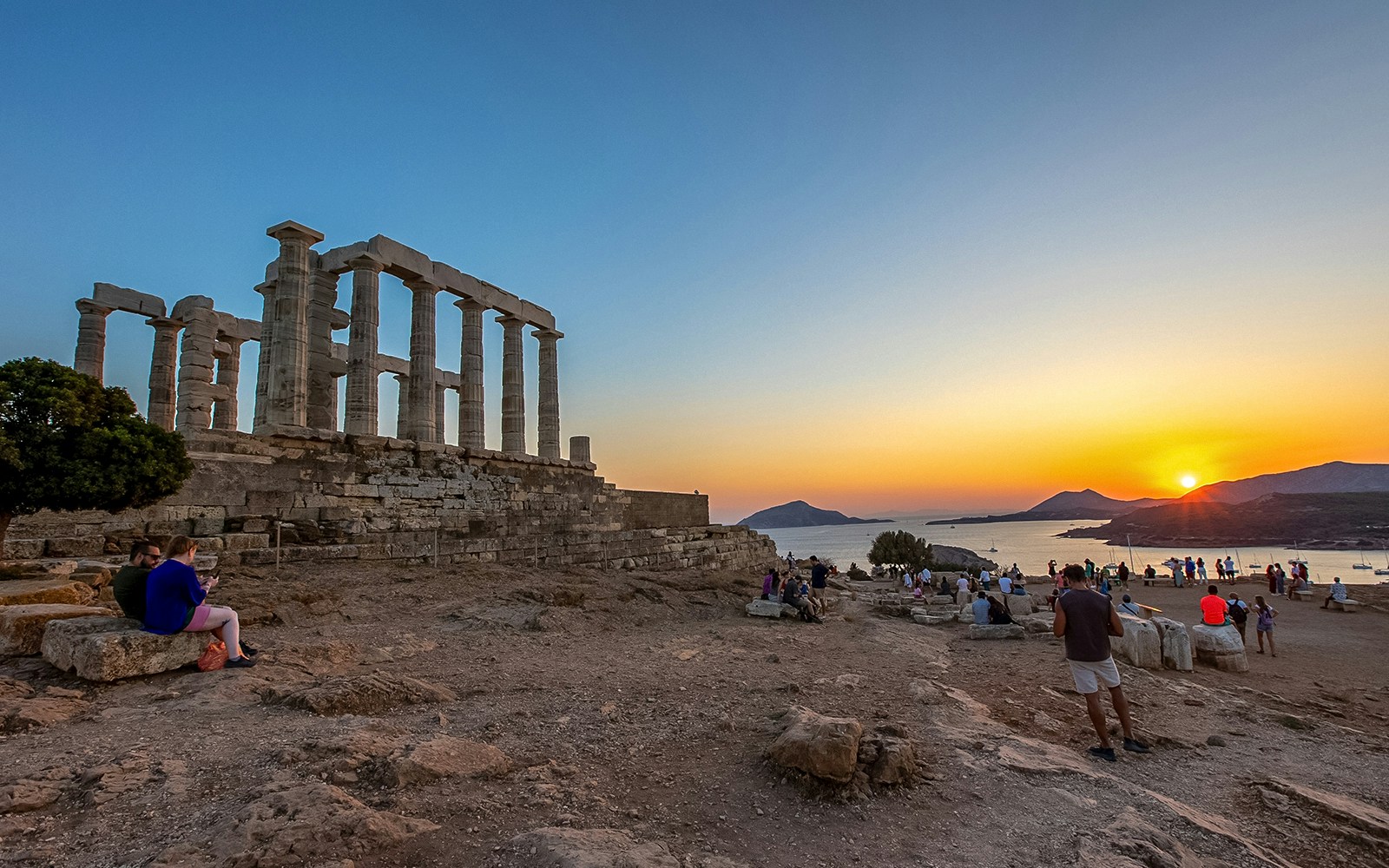 Sunset views from Cape Sounion