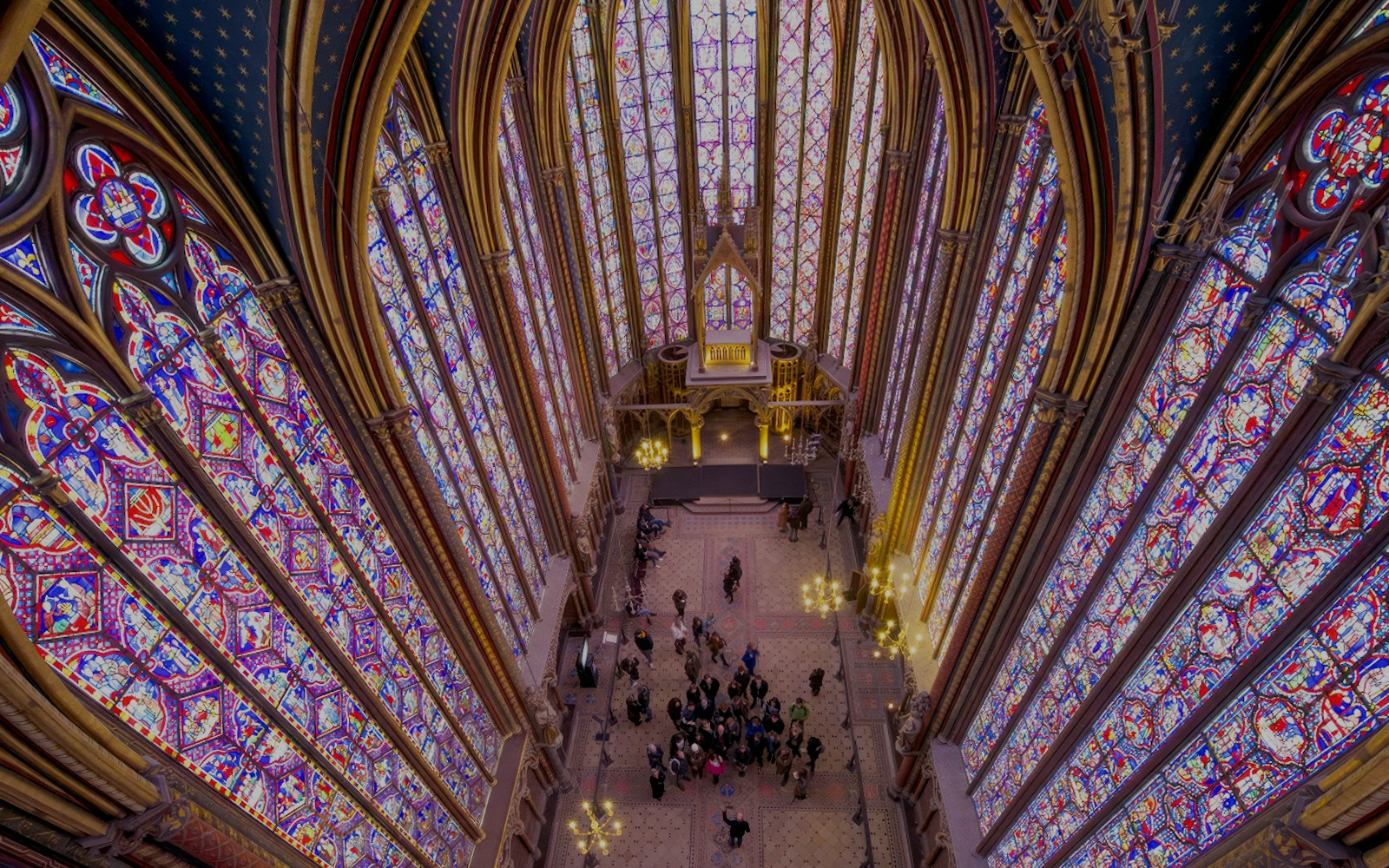 Lower chapel fleur-de-lis ceiling