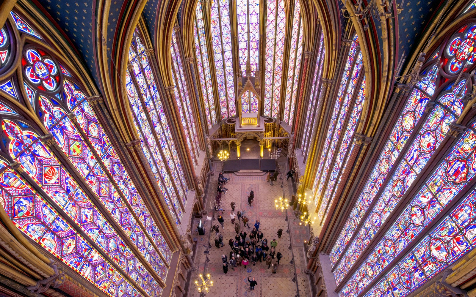 Stained Glass windows at Lower Chapels in Sainte Chapelle