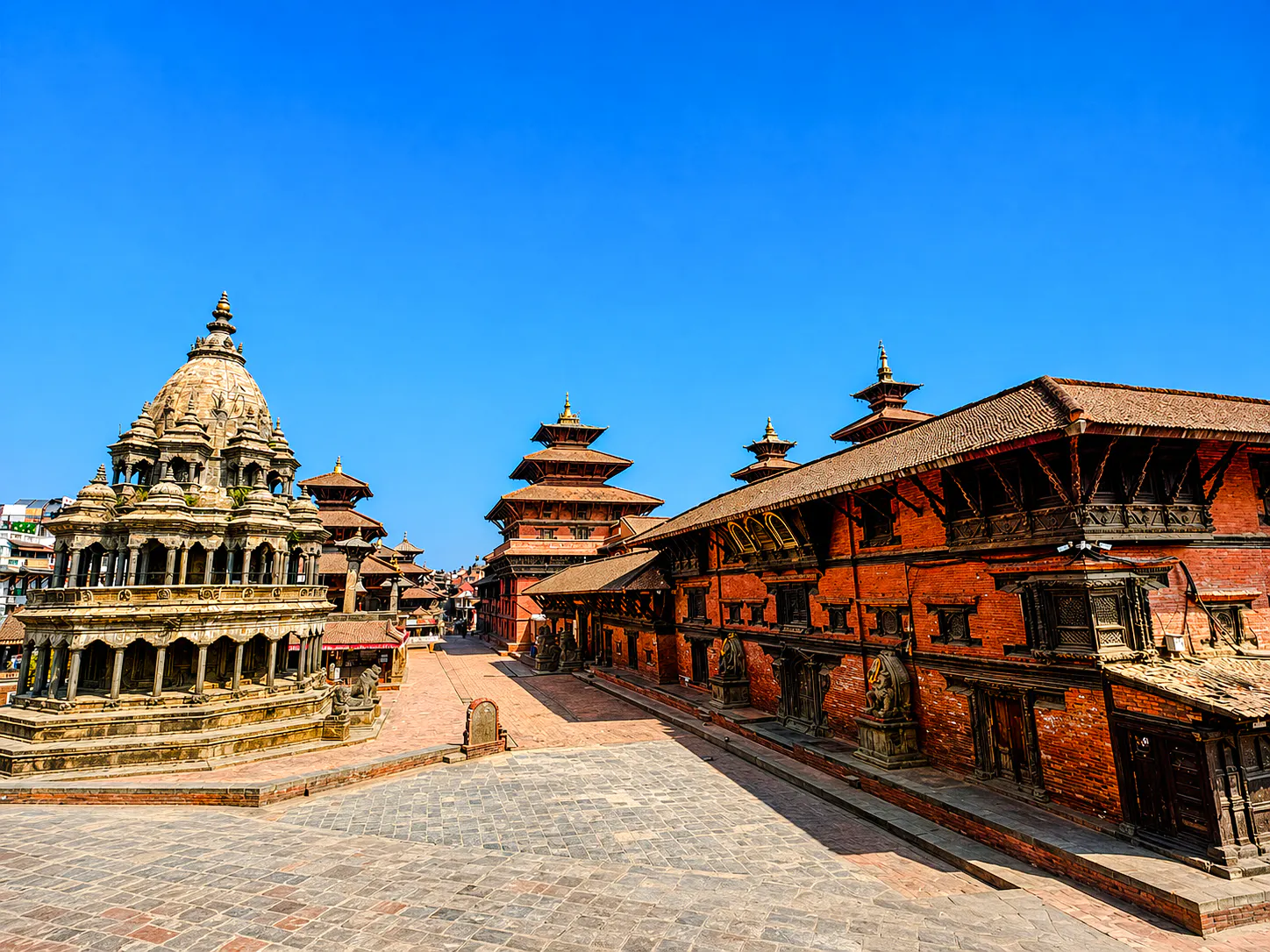 Patan Durbar Square temples and architecture, Lalitpur, on Patan and Bhaktapur Sightseeing Tour.