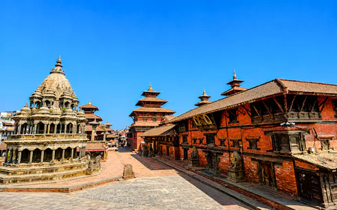 Patan Durbar Square temples and architecture, Lalitpur, on Patan and Bhaktapur Sightseeing Tour.
