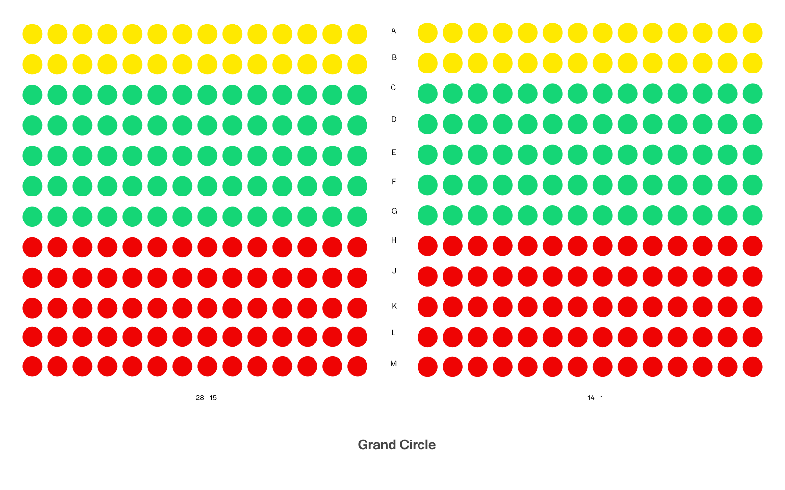 Piccadilly Theatre Grand Circle Seating Plan