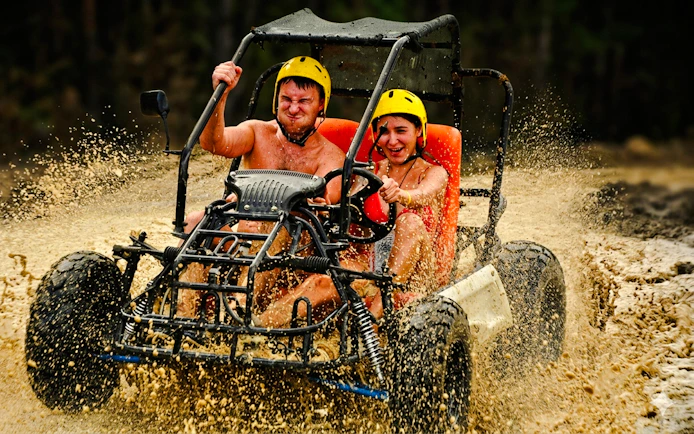 From Side, Belek, Alanya: Rafting & Buggy Safari & Zipline with Lunch & Hotel Transfers