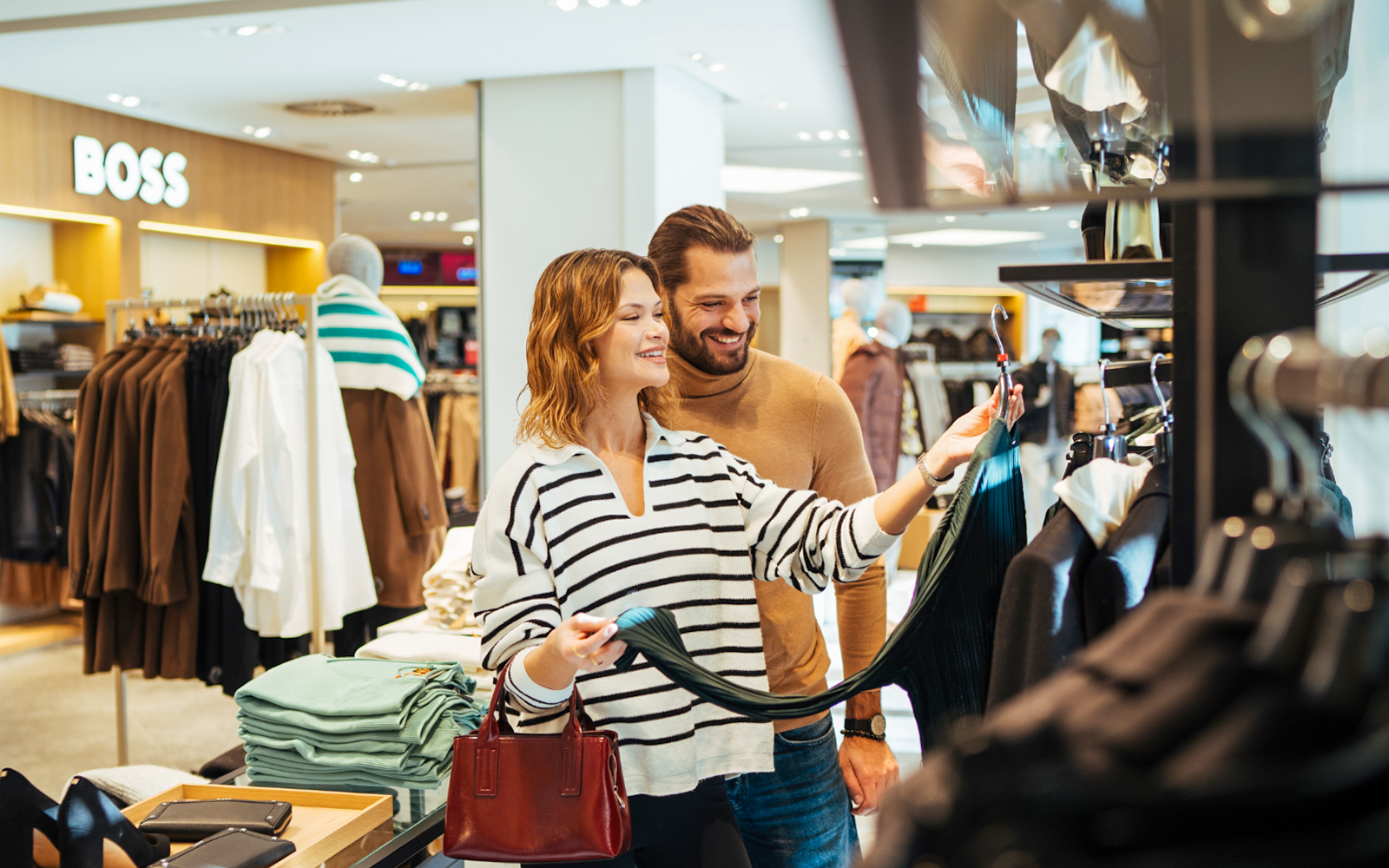Guests shopping at Parndorf Designer Outlet near Budapest.