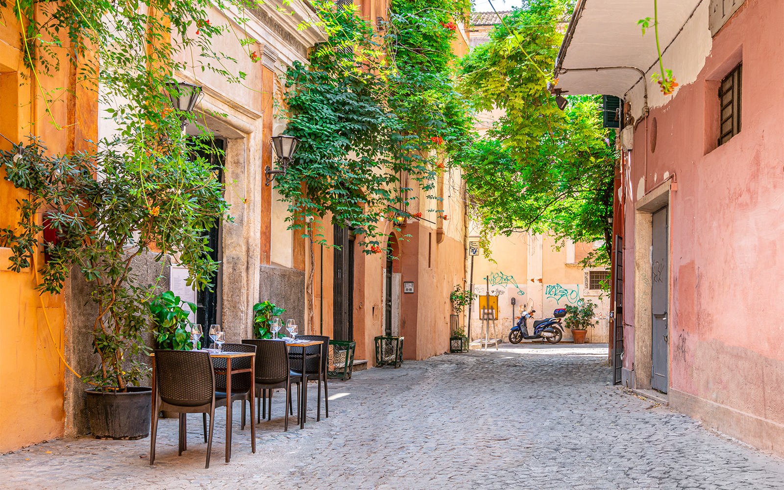 street in Trastevere, Rome