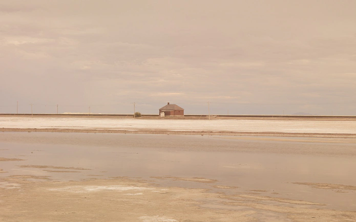 Deserted landscape with a solitary house by Jose Guerreroat, Hwy 80, KBr Fundación MAPFRE Barcelona.