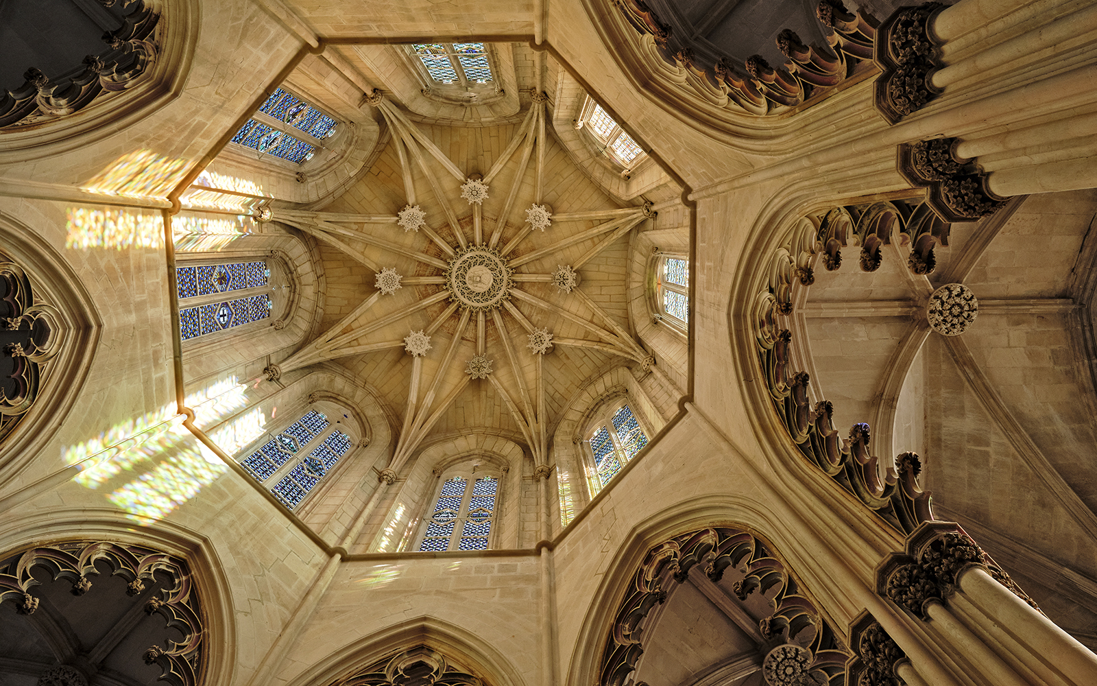 The square Founder's Chapel in Batalha Monastery, Portugal