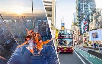 Visitors enjoying the view from SUMMIT One Vanderbilt and a Big Bus tour in New York City.