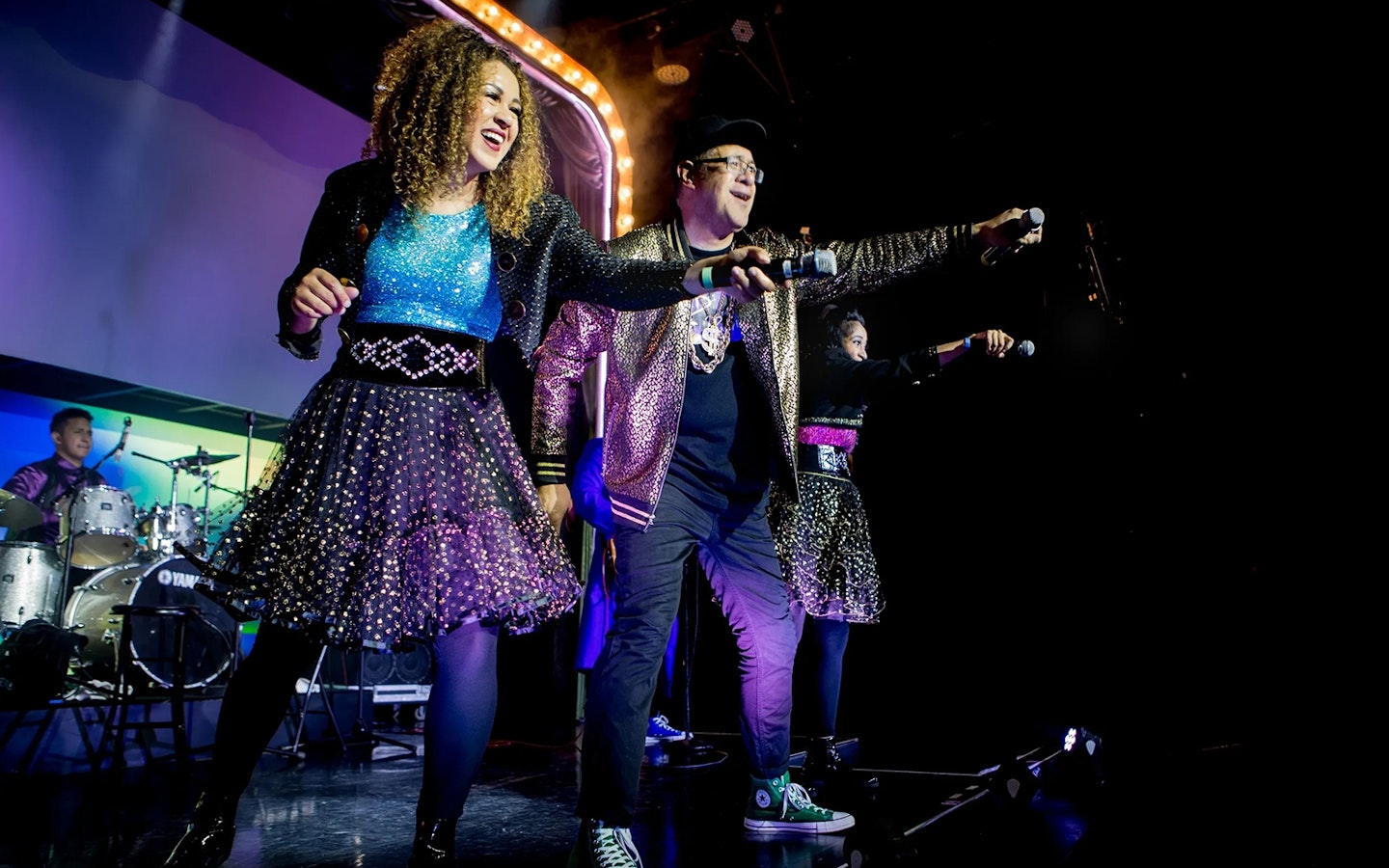 Performers on stage during The Jets: Back to the 80's & 90's Experience concert.