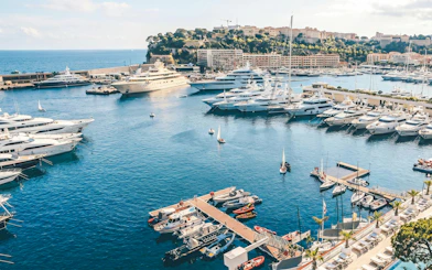 Villefranche boat tour with yachts in Monaco harbor.