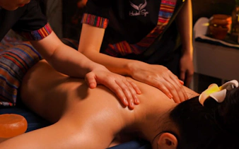 Massage therapy session at Herbal Spa, Da Nang.