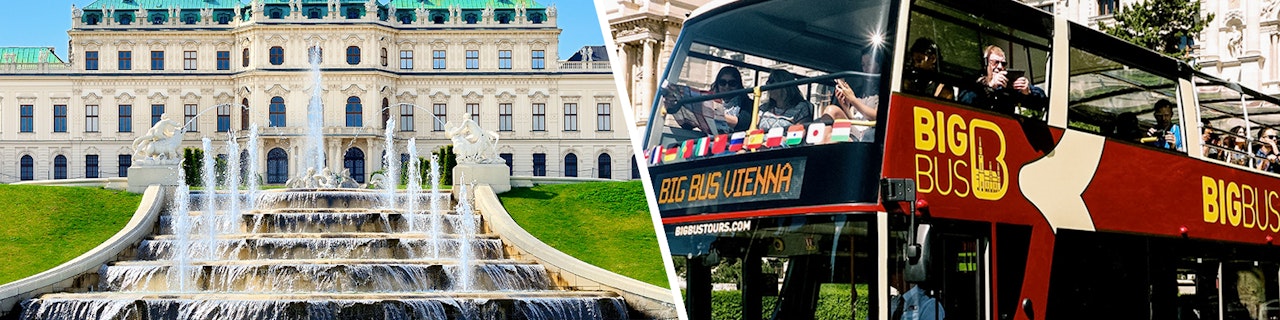 Combo: Biglietti Salta la Fila per il Castello del Belvedere Superiore + Tour in autobus Hop-on Hop-off di Vienna della durata di un'ora