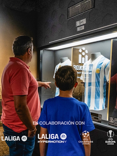 Visitors viewing football jerseys at Legends: The Home of Football Museum.