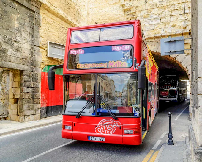 City Sightseeing: Malta Hop-on Hop-off Bus Tour with Optional Harbor Cruise