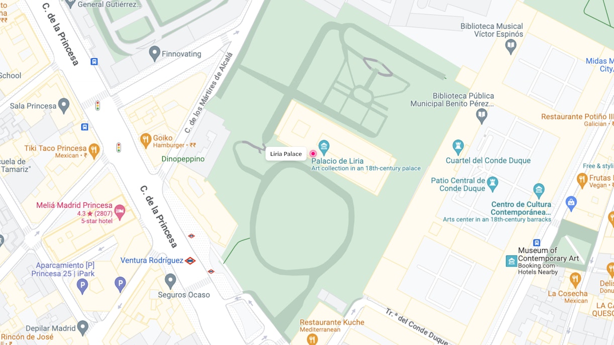 Liria Palace location