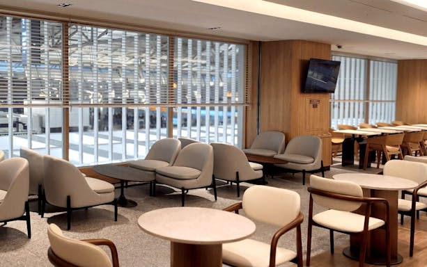 Skyhub Lounge seating area, West Wing, International Departures, Terminal 1, Incheon Airport.