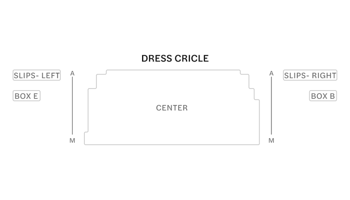 Abbildung der Sitze im 1. Rang des Aldwych Theatre London