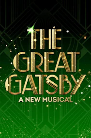 The Great Gatsby Broadway show poster with art deco design.