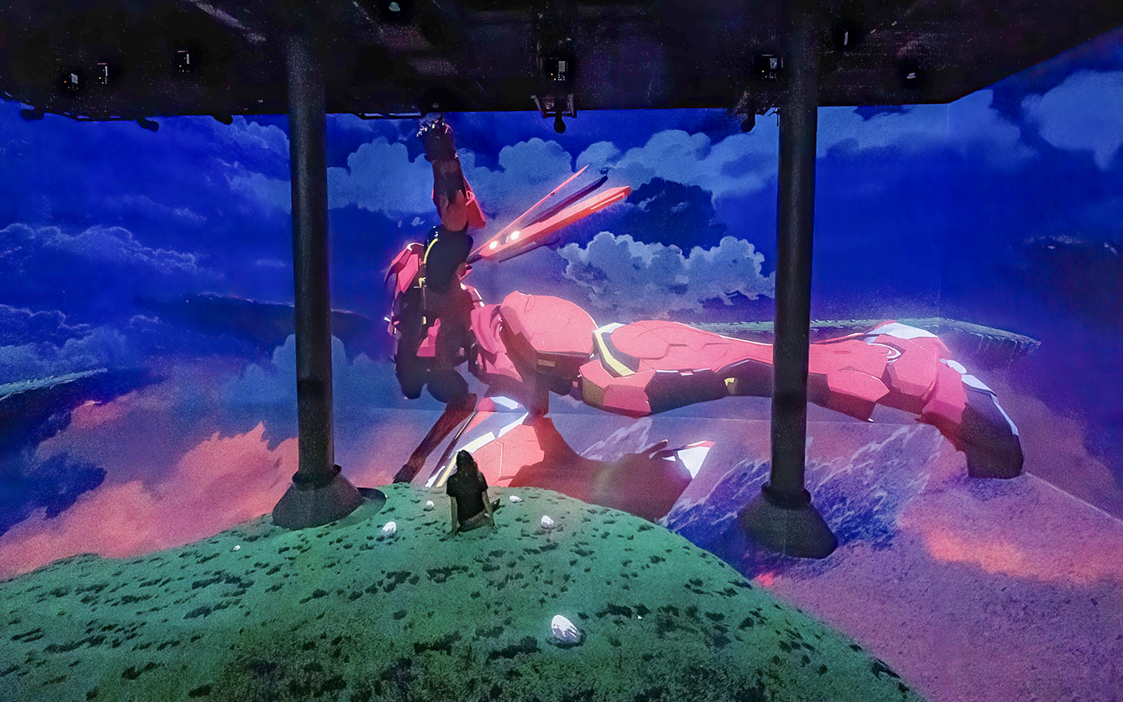 Guests viewing digital art installation at ARTECHOUSE New York.