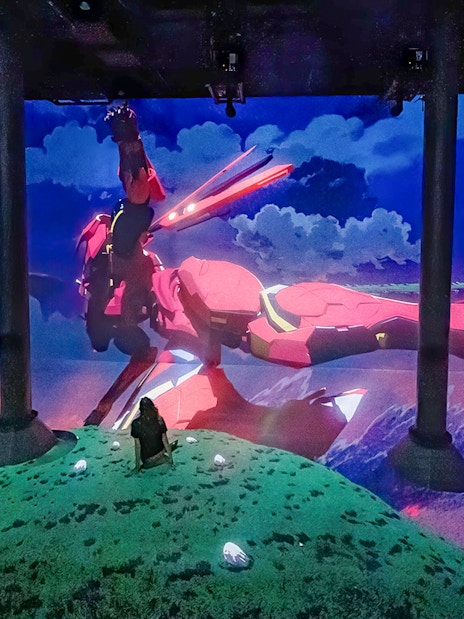 Guests viewing digital art installation at ARTECHOUSE New York.