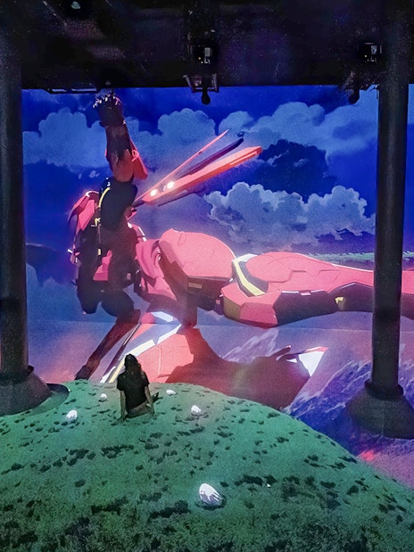 Guests viewing digital art installation at ARTECHOUSE New York.