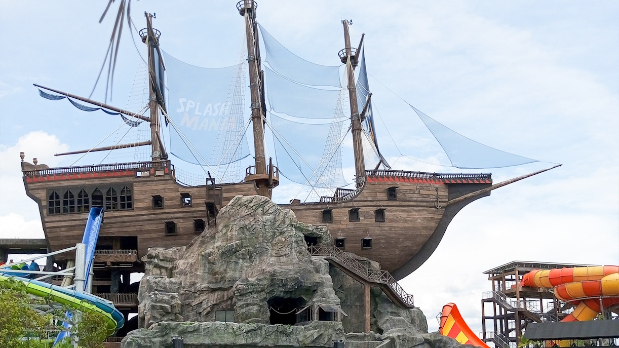 Ship in Splash Mania at Gamuda Cove.