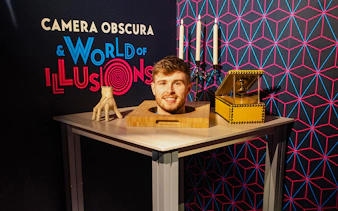 Severed head illusion at Camera Obscura & World of Illusions, Edinburgh exhibit.