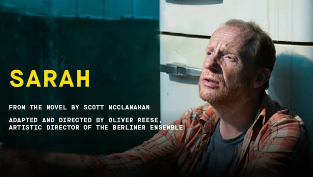 Actor in a scene from the play 'Sarah' adapted by Oliver Reese.