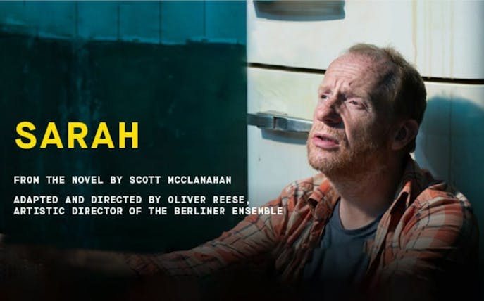 Actor in a scene from the play 'Sarah' adapted by Oliver Reese.