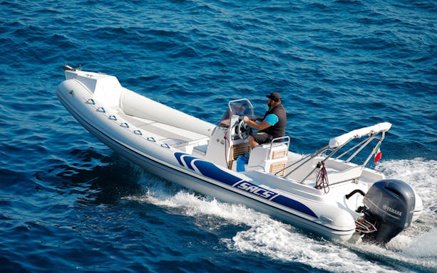 Private boat cruising on Amalfi Coast from Positano.