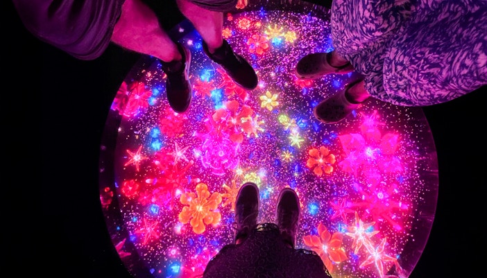 the Pool  at AYA Universe, Dubai, featuring futuristic design and ambient lighting.